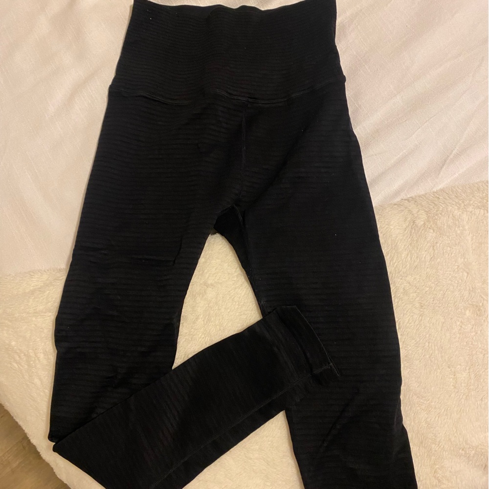 Spiritual Gangster Ribbed Black Leggings